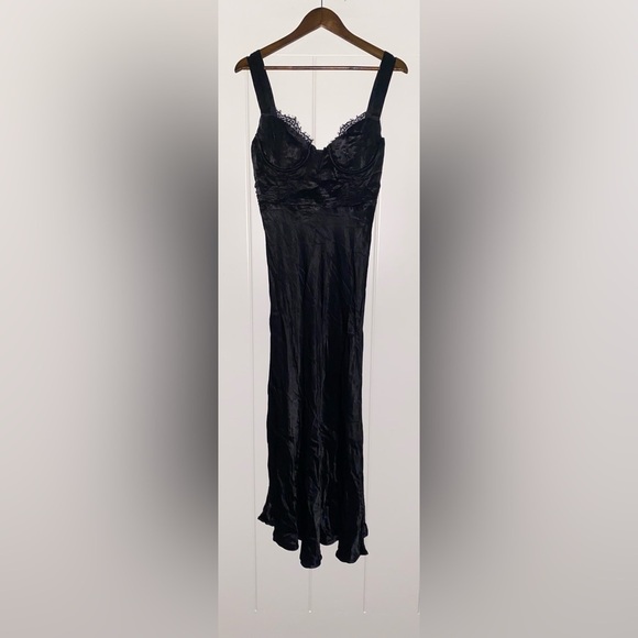 Astr The Label Aeris Satin Lace Trim Slip Maxi Dress Women M  Whimsigoth Fairy‎ - Picture 10 of 11